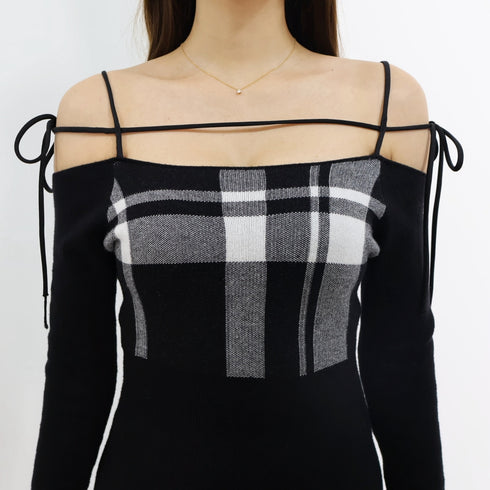 String core plaid dress